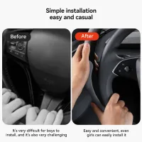 Tesla Model 3/Y Suede Velvet Steering Wheel Cover thumbnail 2