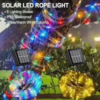 33FT Solar Rope Lights - 100 LED Outdoor String thumbnail 1