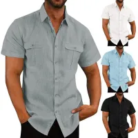 Cotton Linen Men's Summer Casual Shirt thumbnail 5