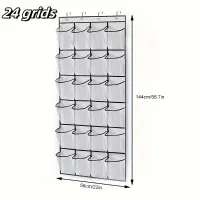24-Grid Wall-Mounted Shoe Organizer thumbnail 3
