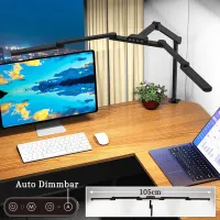 24W Double Head LED Desk Lamp with Clip thumbnail 1