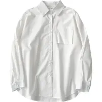 Japanese Loose White Pocket Blouse thumbnail 6
