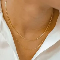 Badu Dainty Gold Chain Necklace Set thumbnail 5