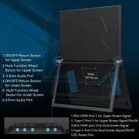 15.6" Portable Dual Monitor 1080P IPS thumbnail 4