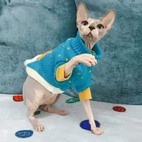 Sphynx Cat Winter Sweater Pullover thumbnail 5
