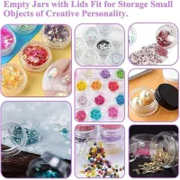 Clear Plastic Storage Jars with Lids thumbnail 5