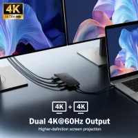 7-in-1 USB-C Dock Dual HDMI 4K thumbnail 3