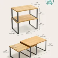 SONGMICS Cabinet Organizer Shelf Set of 2 thumbnail 2