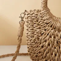 Half-Moon Rattan Beach Handbag thumbnail 5