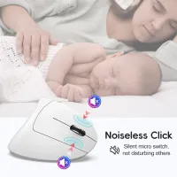 HXSJ Dual Mode Vertical Wireless Mouse 2400DPI thumbnail 4