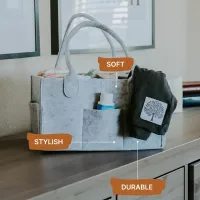 Felt Baby Diaper Caddy Organizer thumbnail 4