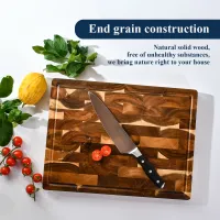 Acacia End Grain Chopping Board 16" thumbnail 2