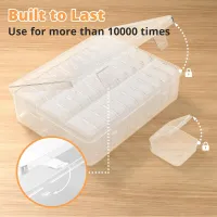 Bead Organizer Box 31Pcs Small Bead Organizers Storage Plastic Cases Mini Clear Bead Storage Containers Boxes with Hinged Lid thumbnail 4