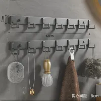 Aluminum Wall Mount Hook Rack thumbnail 1