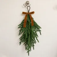 20in Artificial Norfolk Christmas Swag Wreath thumbnail 2