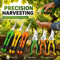 2Pcs Pruning Shears Set Stainless Steel thumbnail 2