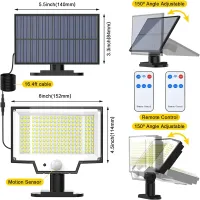 Solar Motion Sensor Flood Lights thumbnail 5