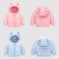 Kids Light Down Coat with Ear Hoodie thumbnail 3