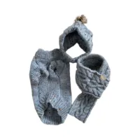 Pet Fleece Sweater Vest with Hat & Scarf Set thumbnail 5