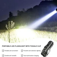 Rechargeable LED Flashlight with Cap Clip thumbnail 4