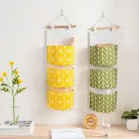 3-Pocket Hanging Organizer with Bear Flamingo Design thumbnail 2