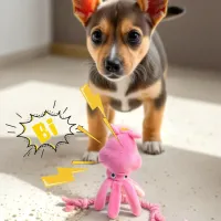 Octopus Squeaky Plush Dog Chew Toy thumbnail 2