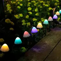 10-Pack Solar Mushroom Pathway Lights thumbnail 6