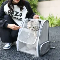 Breathable Pet Cat Carrier Backpack thumbnail 5
