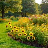 Solar Sunflower Stake Lights thumbnail 1