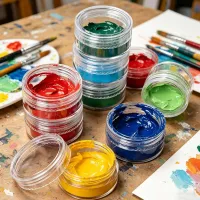 Clear Plastic Storage Jars with Lids thumbnail 4