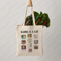 Karma Is A Cat Tote Bag thumbnail 2