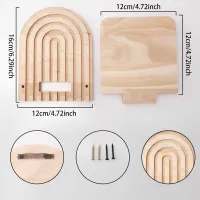 Boho Rainbow Arched Wood Wall Shelf thumbnail 5