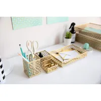 Gold 6-Piece Desk Organizer Set thumbnail 4
