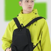 Mini Black Canvas Travel Backpack thumbnail 6