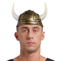 Viking Horn Hat with Braids Cosplay Helmet thumbnail 4