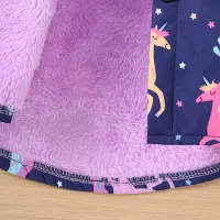 Girls' Fleece Printed Hooded Jacket thumbnail 5