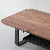Walnut Wood Monitor Stand Riser thumbnail 3