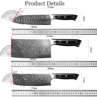 VG10 Damascus Steel Japanese Chef Knife Set thumbnail 6