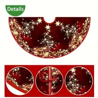 Gold Star Christmas Tree Skirt thumbnail 6