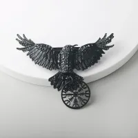 Gothic Crow Hairclip Barrette thumbnail 2