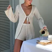Women Beach Bikini Cover-Up Set thumbnail 2