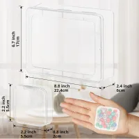 Bead Organizer Box 31Pcs Small Bead Organizers Storage Plastic Cases Mini Clear Bead Storage Containers Boxes with Hinged Lid thumbnail 2