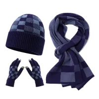 Men's Checkerboard Knit Winter Set 3-Piece thumbnail 4
