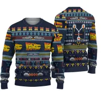 Back to the Future Christmas Sweater Pullover thumbnail 5