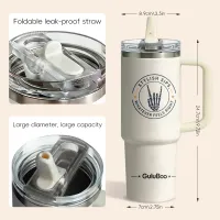 40oz Skull Print Insulated Tumbler thumbnail 6