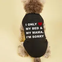 Custom Letter Pet Vest T-Shirt thumbnail 3