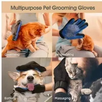 Pet Grooming Gloves with 5-Finger Design thumbnail 5