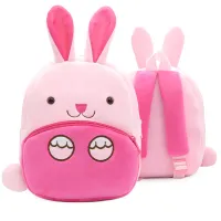 Cartoon Plush Animal Kids Backpack thumbnail 2