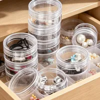 Clear Plastic Storage Jars with Lids thumbnail 3