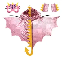Child Green Dinosaur Cloak Costume Set thumbnail 6